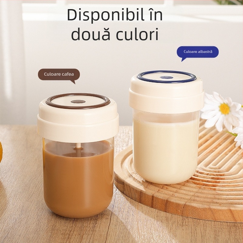 Cană electrică automată de amestecare, cu un singur buton – shaker pentru cafea și pudră de lapte, material alimentar