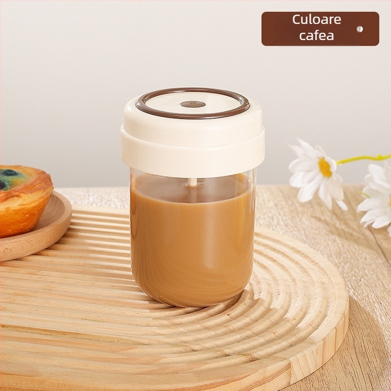 Cană electrică automată de amestecare, cu un singur buton – shaker pentru cafea și pudră de lapte, material alimentar