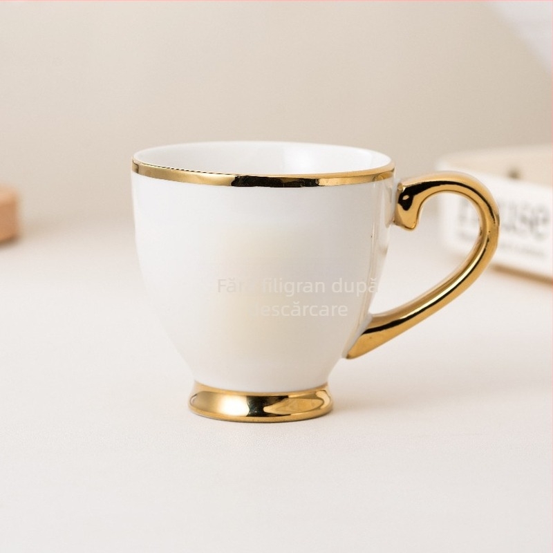 Ceașcă ceramică electrogalvanizată, design creativ, pentru casă și birou, potrivită pentru ceai de după-amiază și cafea, cadou de amintire