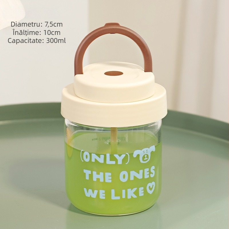 Cană de milkshake din sticlă, complet automată pentru copii, shaker electric pentru pudră de proteine, borosilikat portabil
