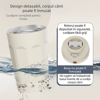 Cană electrică de amestecare, portabilă și reîncărcabilă, cu amestecare automată, pentru cafea și shake-uri proteice (mini cană pentru uz casnic)