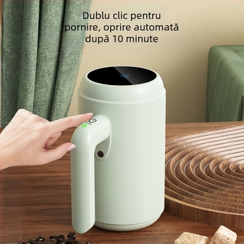 Cană de amestec din oțel inoxidabil 316 cu afișaj digital, pereți dubli izolați, portabilă pentru ceai și cafea