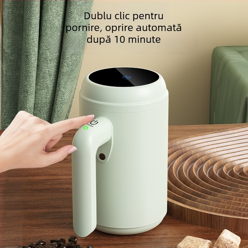 Cană de amestec din oțel inoxidabil 316 cu afișaj digital, pereți dubli izolați, portabilă pentru ceai și cafea