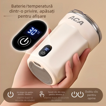 Cafea electrică cu shaker din oțel inoxidabil 6A, pentru lapte de soia și lapte praf, shaker de proteine, portabil