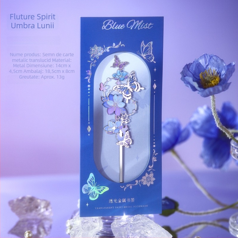Semn de carte metalic cu fluture, motiv de pictură în ulei vintage, pentru studenți, clips de lectură creativ, suvenir elegant pentru absolvire