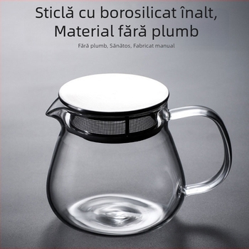 Carafă de cafea din sticlă, portabilă, cu capac și filtru, pentru uz casnic, infuzie la rece și turnare