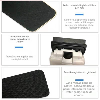 Perie magnetică pentru acvariu, curățare a sticlei, cu magnet puternic, două fețe pentru îndepărtarea algelor