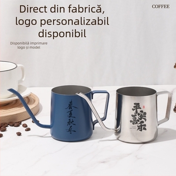 Kettle pour-over din oțel inoxidabil, cu gură lungă, și filtru de cafea pentru uz casnic