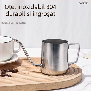 Kettle pour-over din oțel inoxidabil, cu gură lungă, și filtru de cafea pentru uz casnic