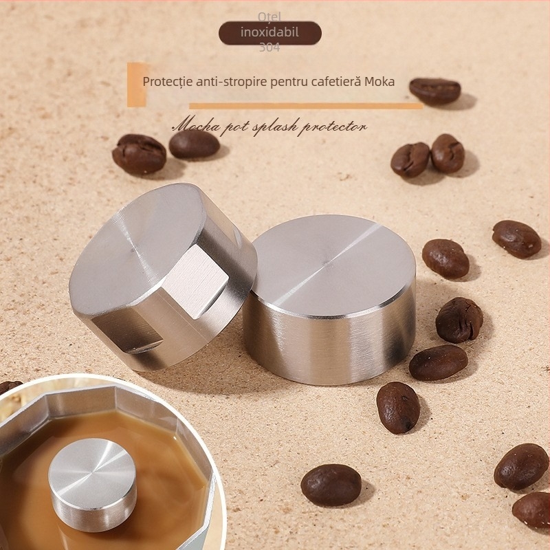Capac din aluminiu anti-stropire pentru cafetiera moka, oțel inoxidabil 304, logo personalizabil