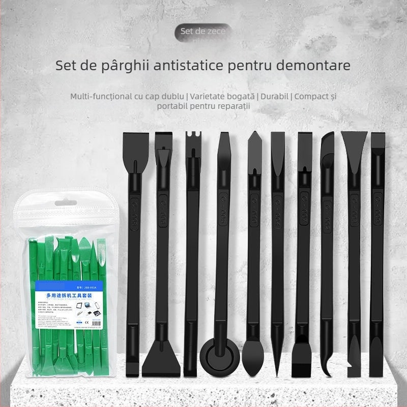 Unealtă plastică antipstatică cu două capete, 10 în 1, pentru repararea telefoanelor mobile