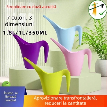 Galeată de udare din plastic, cu cioc lung 1L/1.8L, multicoloră, pentru grădină