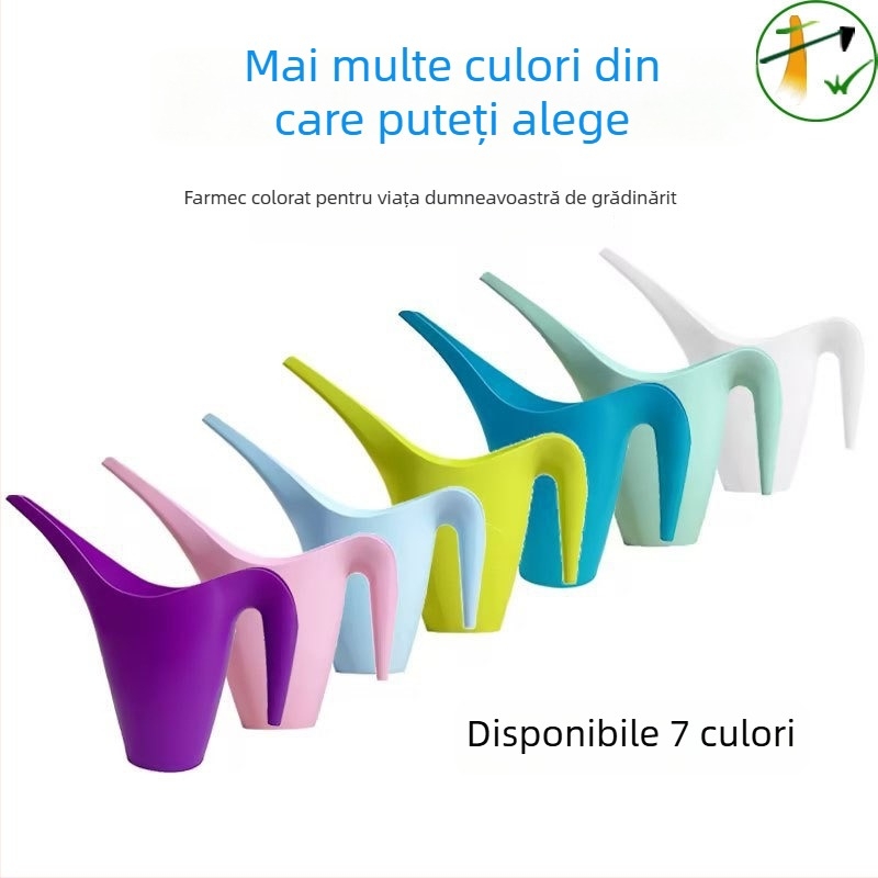 Galeată de udare din plastic, cu cioc lung 1L/1.8L, multicoloră, pentru grădină