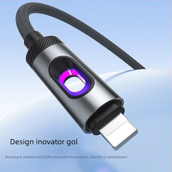 Dk cablu USB-C și Micro-USB pentru încărcare rapidă, din silicon, lungime 1–2 m, negru
