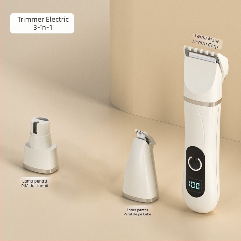 Tunsor electric pentru animale de companie – instrument pentru tăierea labuțelor pisicilor, clipper silențios