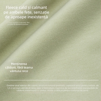 Top de bază din cașmir pentru femei, cu pernă pentru sân, dublu strat, guler rotund, mâneci lungi, antibacterian, cald, fără sutien, toamnă-iarnă, 10A