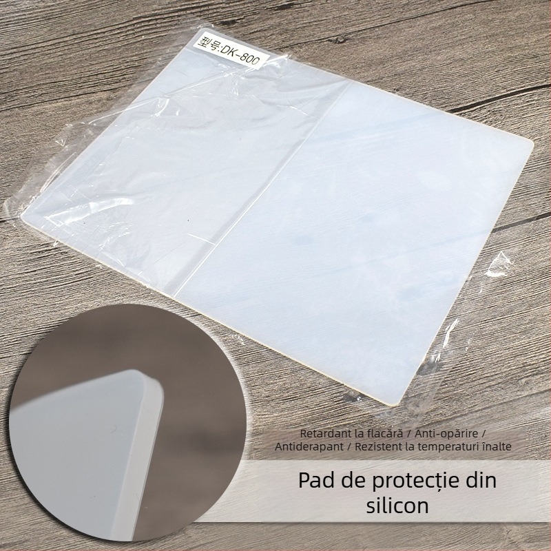 Padă izolatoare din silicon pentru bancă de lucru – Rezistentă la temperaturi înalte, antiarși, plăcuță de masă din silicon (diverse dimensiuni)