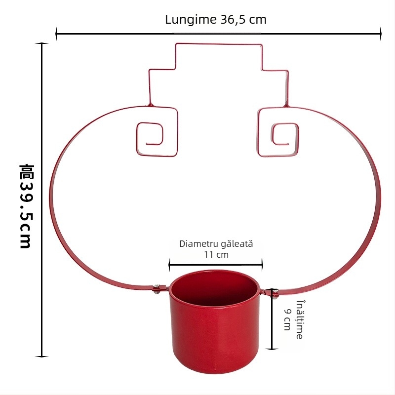 Suport pentru flori din fier forjat, design creativ – decor pentru casă, cadou pentru nuntă și pentru o casă nouă, portabil