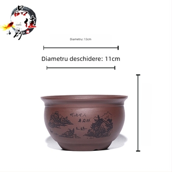 Ghiveci ceramic din nisip mov pentru suculente și plante verzi, ghiveci mic de birou respirabil, lucrat manual