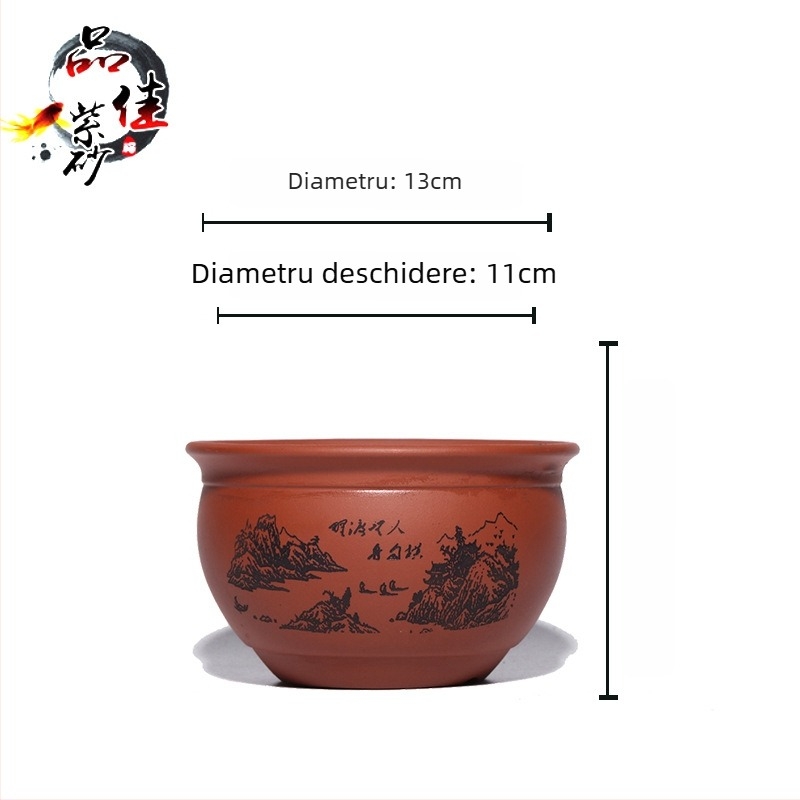 Ghiveci ceramic din nisip mov pentru suculente și plante verzi, ghiveci mic de birou respirabil, lucrat manual