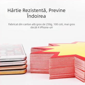 Etichetă mare de preț din hârtie albă pentru supermarket, etichetă promoțională de reduceri