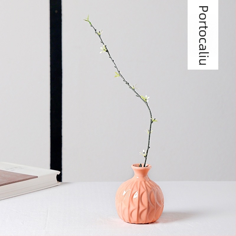 Vază en gros pentru living, design simplu și modern din ceramică europeană, aranjament hidroponic mini creativ