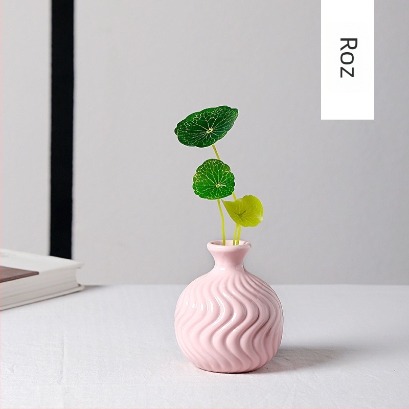 Vază en gros pentru living, design simplu și modern din ceramică europeană, aranjament hidroponic mini creativ