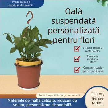 Ghivece suspendate pentru plante cu cârlige, pentru balcon, ideale pentru suculente și plante cățărătoare