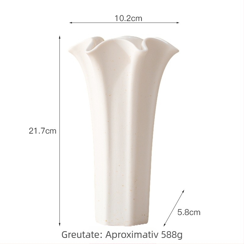 Vază din porțelan alb în stil franțuzesc pentru decor acasă, aranjament hidroponic de flori, decor în stil Wabi-Sabi