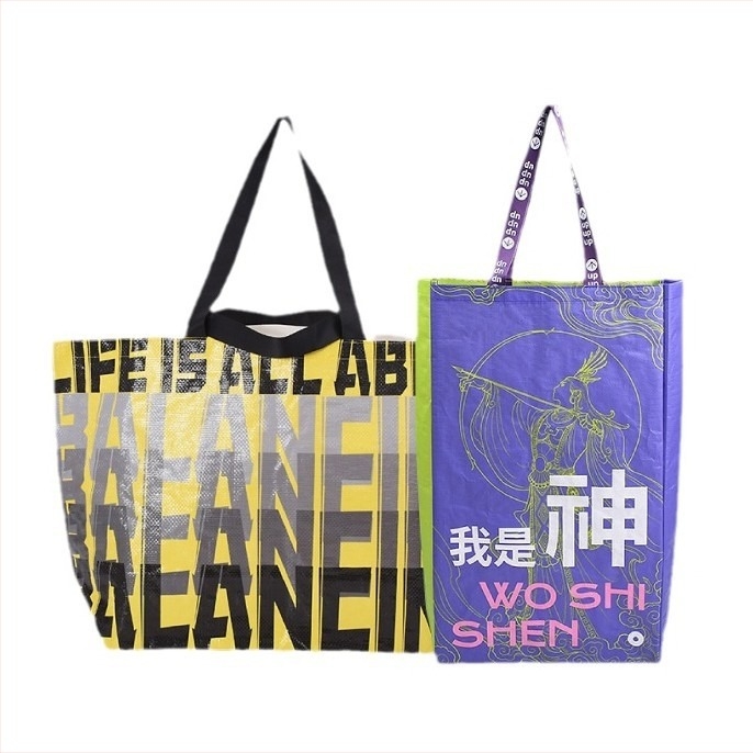 Geantă tote din material nețesut gros, cu imprimeu de piele de șarpe, logo personalizat, ecologică pentru instruire corporativă