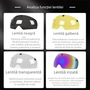 Ochelari de ciclism cu prindere magnetică, vizieră pentru cască, impermeabili și protecție solară