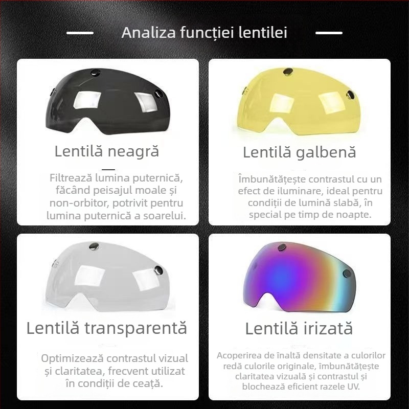 Ochelari de ciclism cu prindere magnetică, vizieră pentru cască, impermeabili și protecție solară