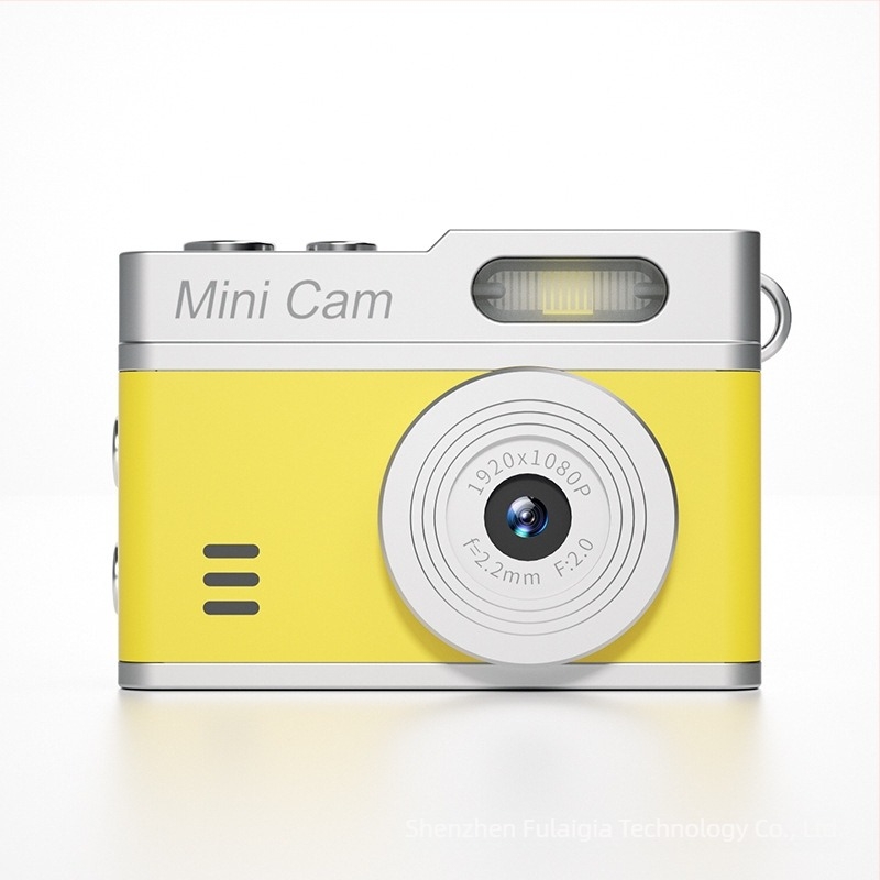 Cameră mini pentru călătorii 1080P HD cu ecran, breloc portabil pentru vlogging, stil retro, pentru studenți