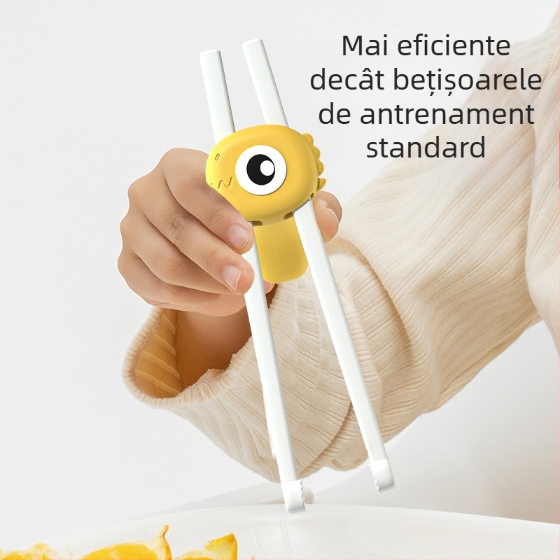 Ai Duoqi Bețișoare de Mâncare pentru Copii – Bețișoare de Învățare cu Design Tigru, Set de Exercițiu pentru Hrănire, 2–12 Ani