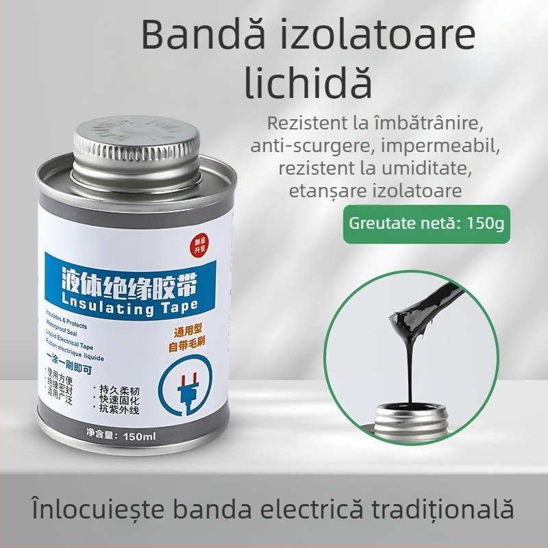 Adeziv izolant lichid pentru izolare electrică și sudură, bandă izolatoare electrică dublu față pentru cablare auto și plăci de circuite, impermeabilă, ignifugă și rezistentă la temperaturi înalte