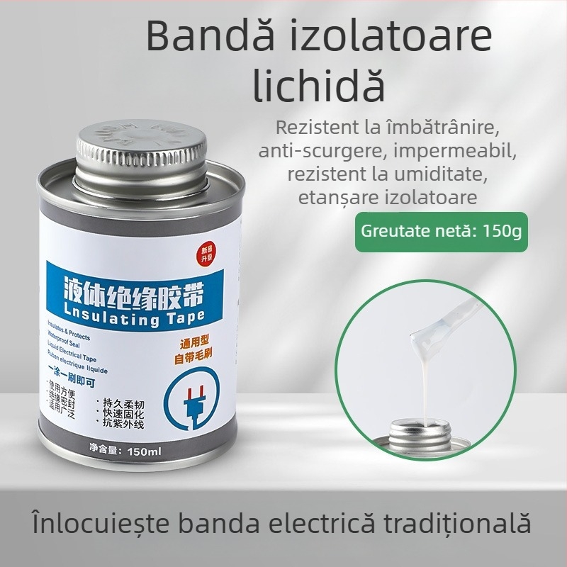 Adeziv izolant lichid pentru izolare electrică și sudură, bandă izolatoare electrică dublu față pentru cablare auto și plăci de circuite, impermeabilă, ignifugă și rezistentă la temperaturi înalte