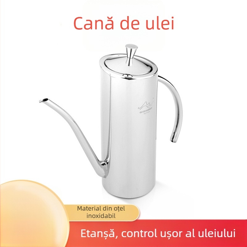 Sticlă de ulei din oțel inoxidabil 304 pentru bucătărie, recipient pentru ulei și sos de soia