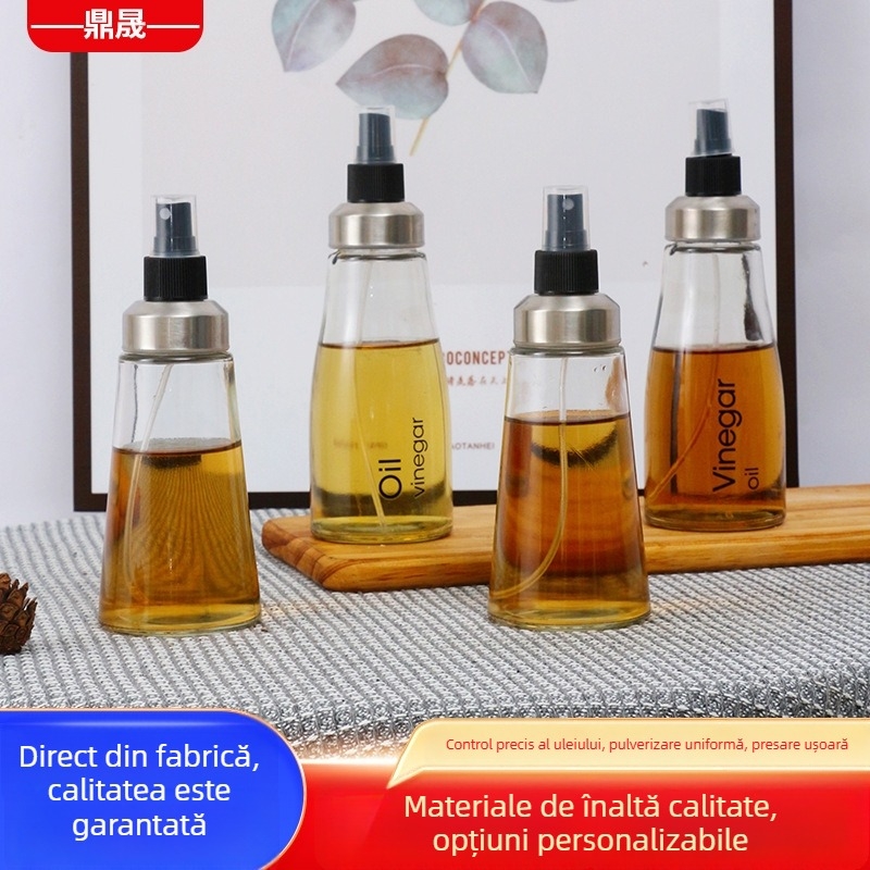 Sticlă de pulverizat ulei pentru bucătărie, ulei de măsline alimentar pulverizat, spray atomizat pentru friteuza cu aer