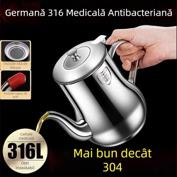Vas de ulei din oțel inoxidabil 316, clasă alimentară, recipient de bucătărie cu separator de reziduuri pentru filtrarea uleiului