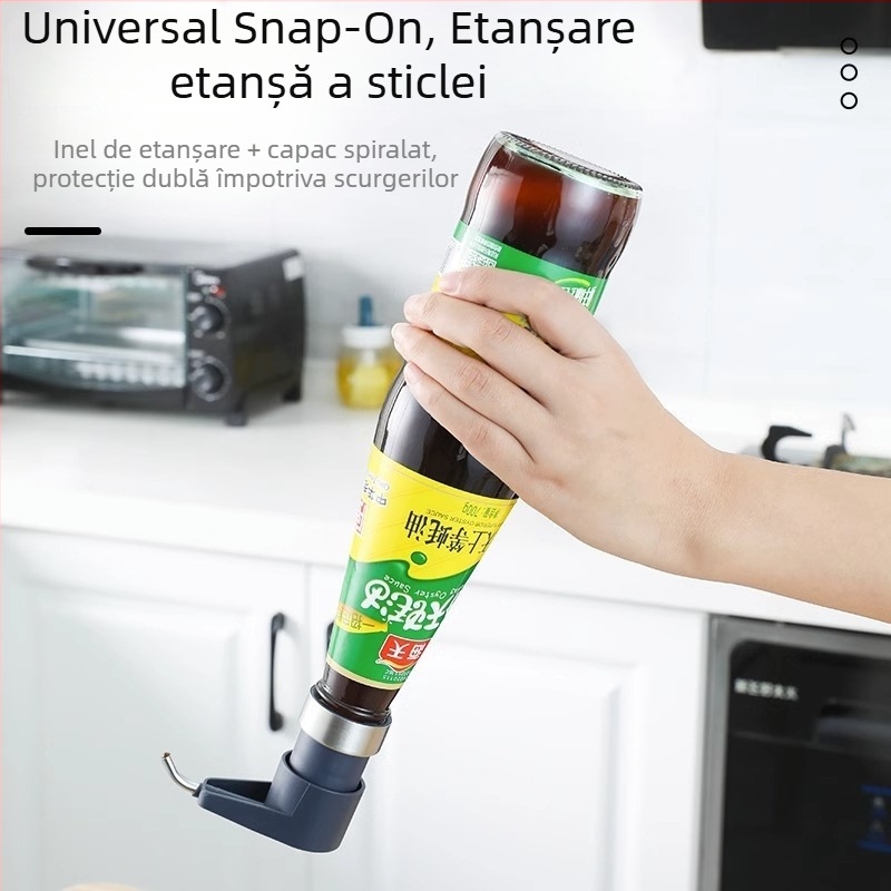 Duză pompă pentru sos de stridii, cap de presare, dimensiune universală a sticlei, compatibil cu sticlele de sos de stridii Haitian și Lee Kum Kee