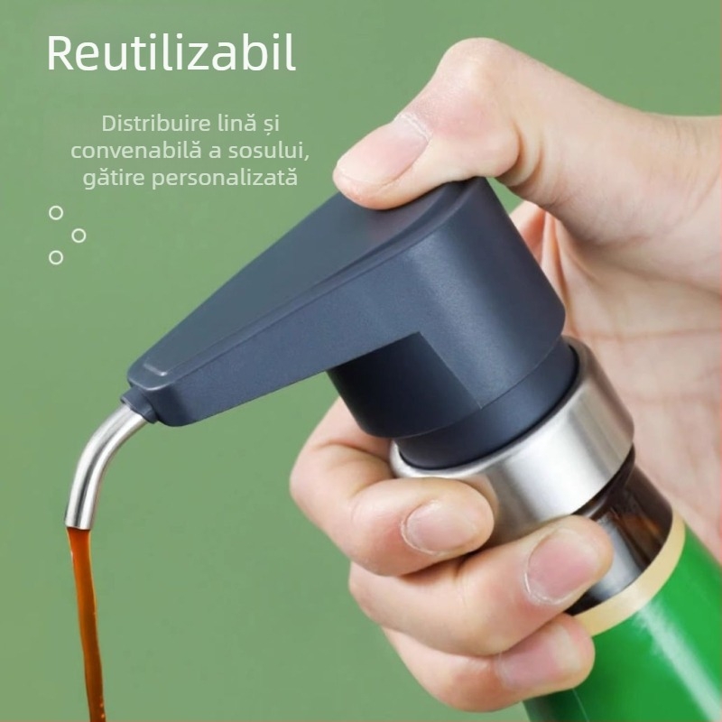 Duză pompă pentru sos de stridii, cap de presare, dimensiune universală a sticlei, compatibil cu sticlele de sos de stridii Haitian și Lee Kum Kee