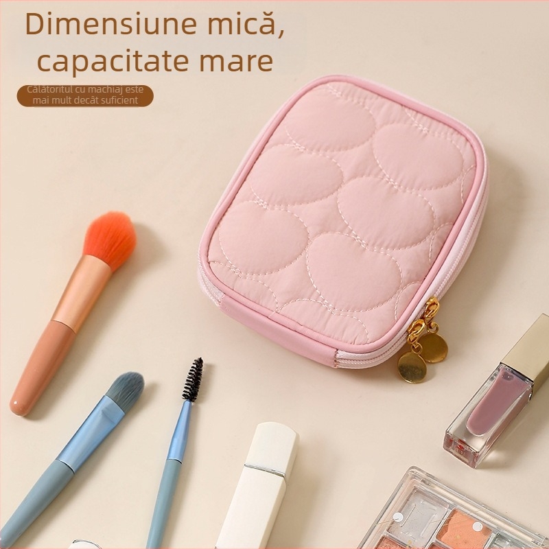 Geantă cosmetică în stil coreean pentru ruj, clutch de călătorie minimalist, organizator portabil de machiaj