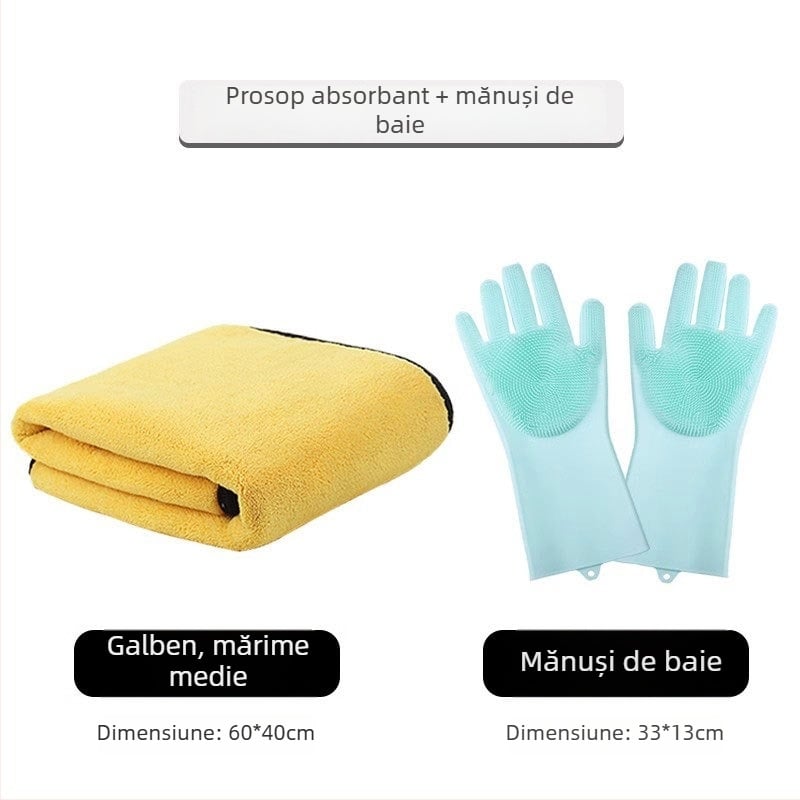 Prosop de baie pentru animale de companie, absorbant, îngroșat, uscare rapidă, fără păr care se lipește, pentru câini și pisici