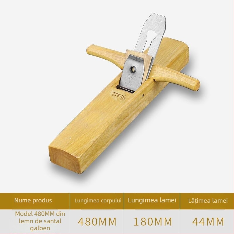 Planer manual pentru tâmplărie — mahon și lemn de trandafir, planer tradițional de împingere, lung și scurt