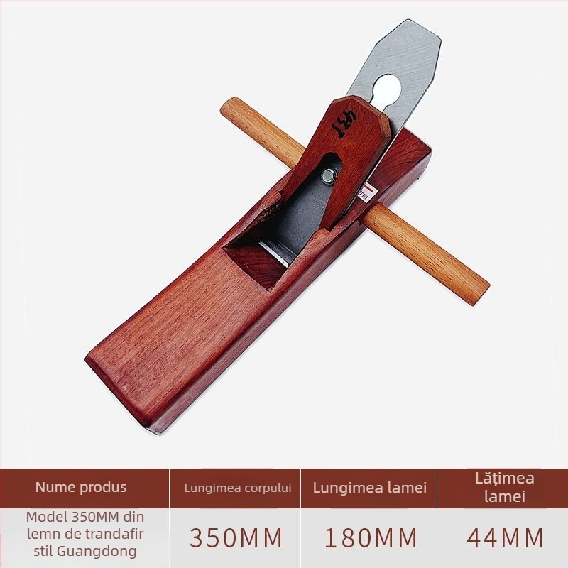 Planer manual pentru tâmplărie — mahon și lemn de trandafir, planer tradițional de împingere, lung și scurt