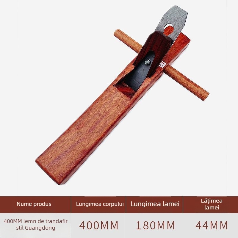Planer manual pentru tâmplărie — mahon și lemn de trandafir, planer tradițional de împingere, lung și scurt