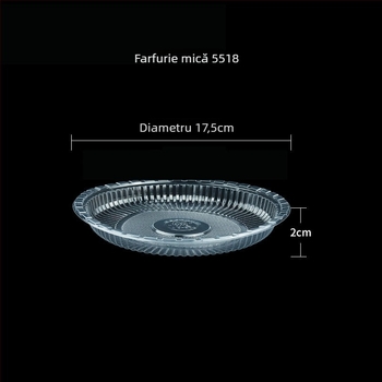 Farfurii rotunde, din plastic, de unică folosință, conforme cu standardele pentru alimente, potrivite pentru banchete și nunți; farfurie pentru eliminarea oaselor la grătar.