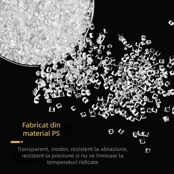 Farfurii de unică folosință din plastic dur pentru fructe și gustări, transparente ca cristal, design îngroșat, farfurii de masă, de calitate alimentară, pentru uz casnic.