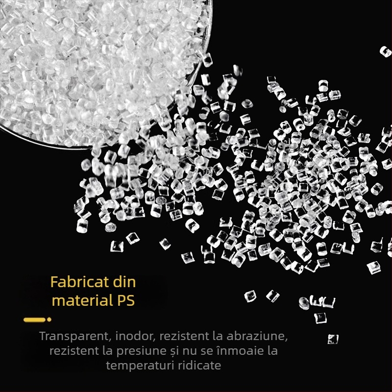 Farfurii de unică folosință din plastic dur pentru fructe și gustări, transparente ca cristal, design îngroșat, farfurii de masă, de calitate alimentară, pentru uz casnic.