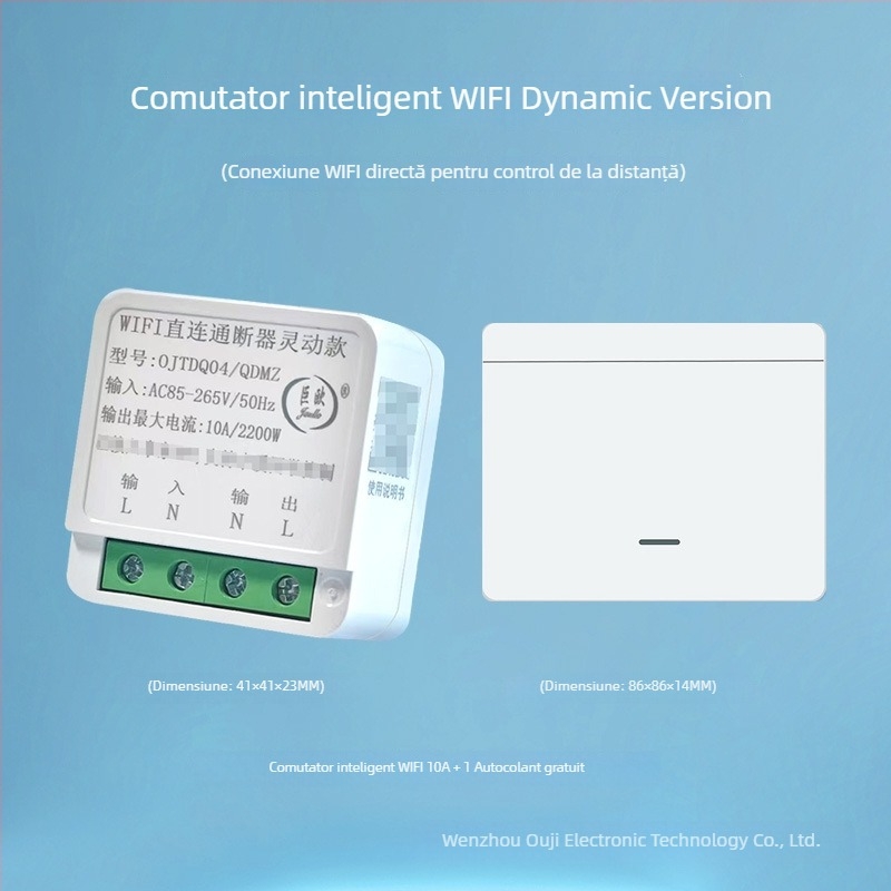 Intrerupător inteligent cu conectare directă Wi‑Fi, programare, Bluetooth Mesh și control de la distanță